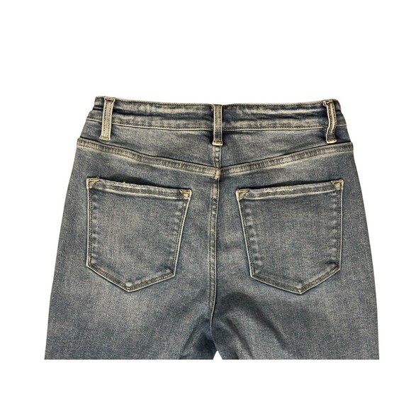 Vervet Feasibly High Rise Crop Flare Jeans Women's Size 28 Med Wash Style T6206 - Picture 13 of 13